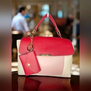 Steve Madden Billers Handbag With Matching Detachable Card Holder NWOT